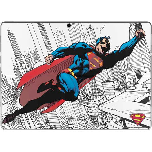 DC Comics Superman Flying Over City Pose Surface Pro 8 Skin