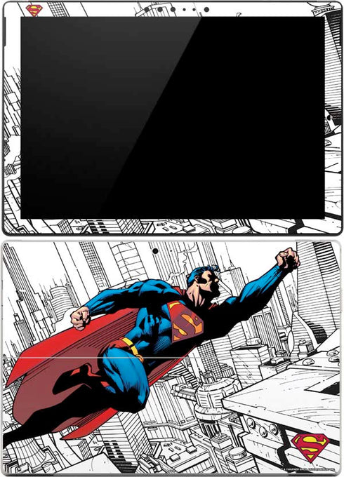 DC Comics Superman Flying Over City Pose Surface Pro (2017) Skin