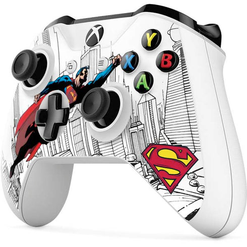 DC Comics Superman Flying Over City Pose Xbox One S All-Digital Edition Bundle Skin