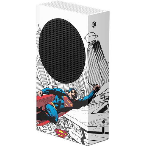 DC Comics Superman Flying Over City Pose Xbox Series S Console Skin