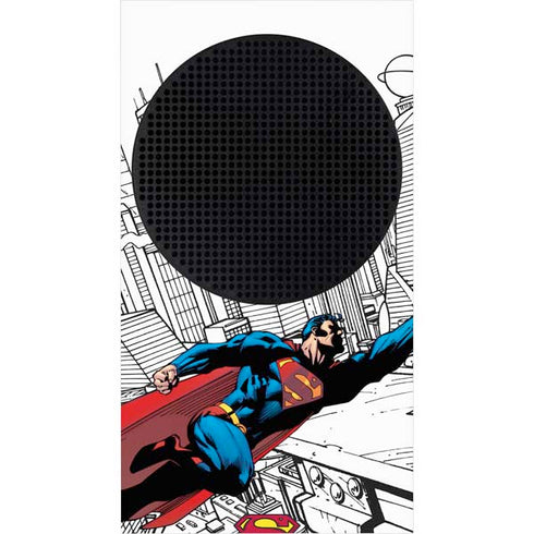 DC Comics Superman Flying Over City Pose Xbox Series S Console Skin