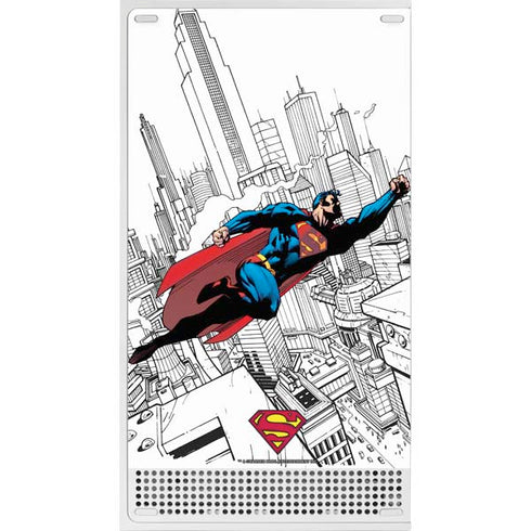DC Comics Superman Flying Over City Pose Xbox Series S Console Skin