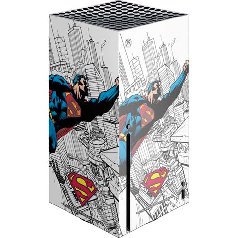DC Comics Superman Flying Over City Pose Xbox Series X Console Skin