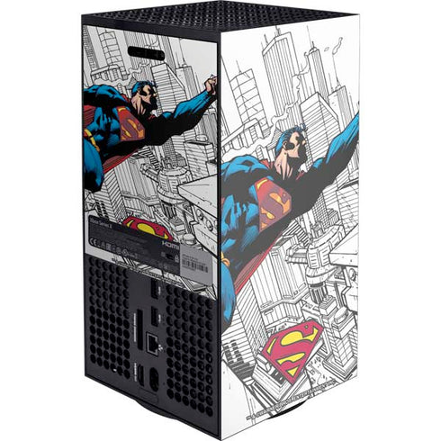 DC Comics Superman Flying Over City Pose Xbox Series X Console Skin