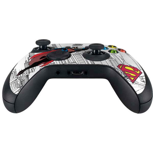 DC Comics Superman Flying Over City Pose Xbox Series X Controller Skin