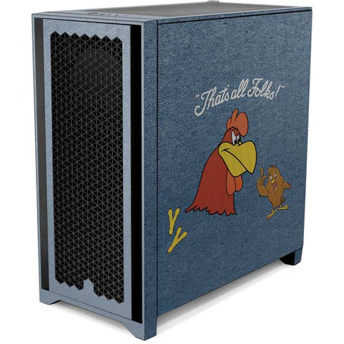 Looney Tunes Foghorn Leghorn Thats All Folks Corsair 4000D Tempered Glass Mid-Tower ATX Case Skin