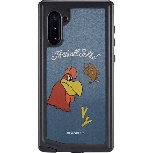Looney Tunes Foghorn Leghorn Thats All Folks Galaxy Note 10 Waterproof Case