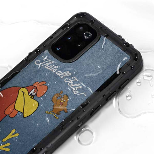 Looney Tunes Foghorn Leghorn Thats All Folks Galaxy S20 Plus Waterproof Case