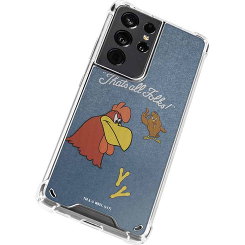 Looney Tunes Foghorn Leghorn Thats All Folks Galaxy S21 Ultra 5G Clear Case