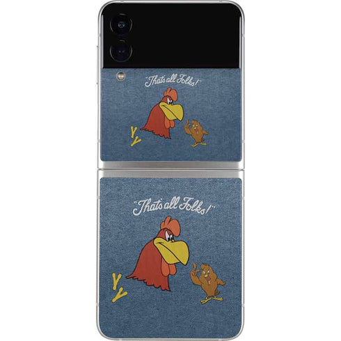 Looney Tunes Foghorn Leghorn Thats All Folks Galaxy Z Flip4 5G Skin