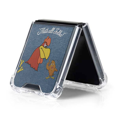 Looney Tunes Foghorn Leghorn Thats All Folks Galaxy Z Flip5 5G Clear Case