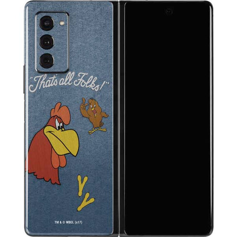 Looney Tunes Foghorn Leghorn Thats All Folks Galaxy Z Fold2 5G Skin