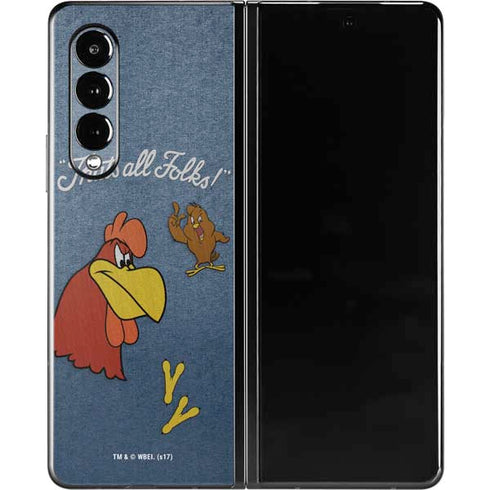 Looney Tunes Foghorn Leghorn Thats All Folks Galaxy Z Fold3 5G Skin