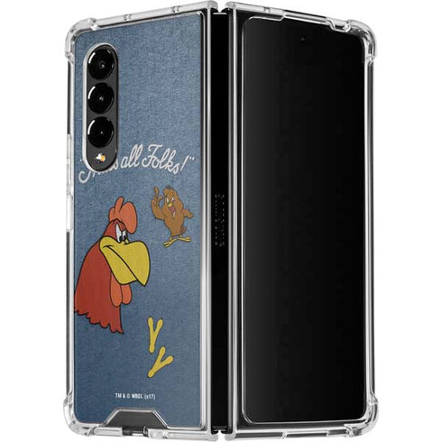 Looney Tunes Foghorn Leghorn Thats All Folks Galaxy Z Fold4 5G Clear Case
