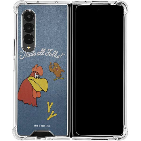 Looney Tunes Foghorn Leghorn Thats All Folks Galaxy Z Fold4 5G Clear Case