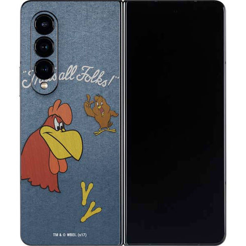 Looney Tunes Foghorn Leghorn Thats All Folks Galaxy Z Fold4 5G Skin