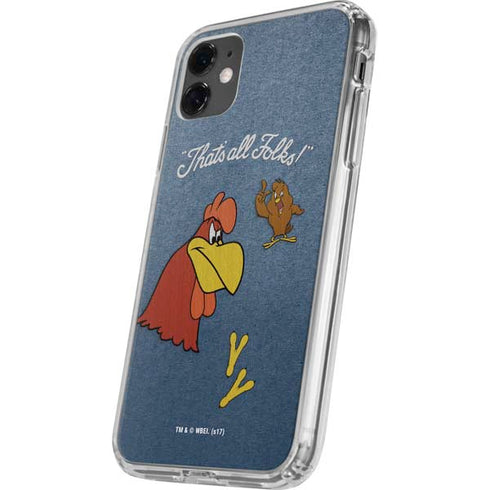 Looney Tunes Foghorn Leghorn Thats All Folks iPhone 11 Clear Case