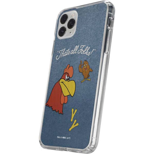 Looney Tunes Foghorn Leghorn Thats All Folks iPhone 11 Pro Clear Case