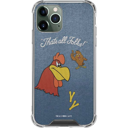Looney Tunes Foghorn Leghorn Thats All Folks iPhone 11 Pro Max Clear Case