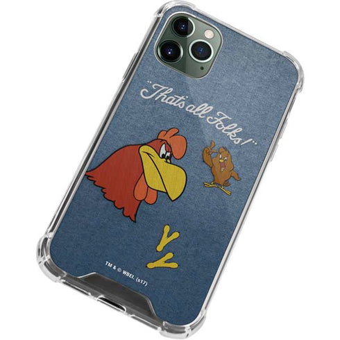 Looney Tunes Foghorn Leghorn Thats All Folks iPhone 11 Pro Max Clear Case