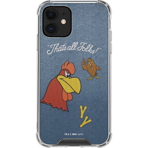 Looney Tunes Foghorn Leghorn Thats All Folks iPhone 12 Clear Case