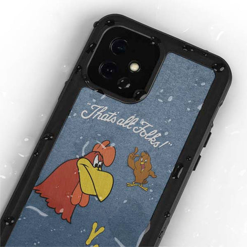 Looney Tunes Foghorn Leghorn Thats All Folks iPhone 12 Mini Waterproof Case