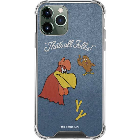 Looney Tunes Foghorn Leghorn Thats All Folks iPhone 12 Pro Clear Case
