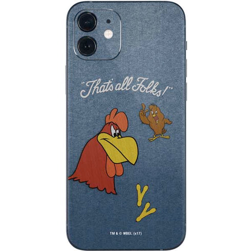 Looney Tunes Foghorn Leghorn Thats All Folks iPhone 12 Skin