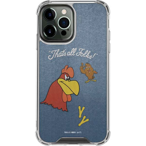 Looney Tunes Foghorn Leghorn Thats All Folks iPhone 13 Pro Max Clear Case