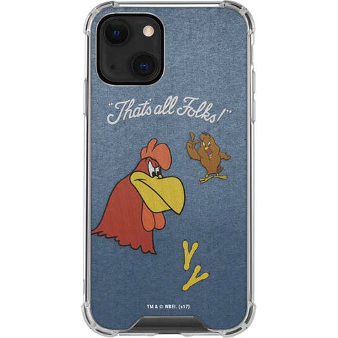 Looney Tunes Foghorn Leghorn Thats All Folks iPhone 14 Plus Clear Case