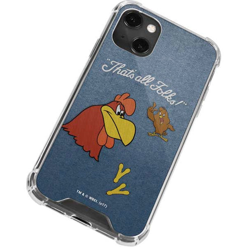 Looney Tunes Foghorn Leghorn Thats All Folks iPhone 14 Plus Clear Case