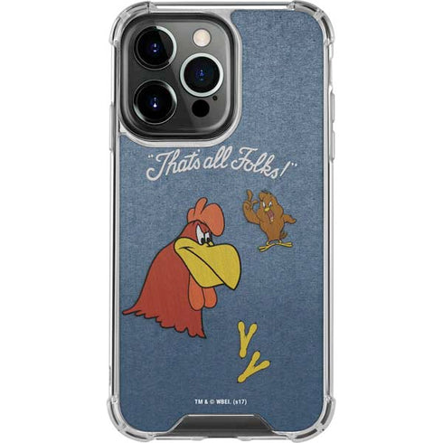 Looney Tunes Foghorn Leghorn Thats All Folks iPhone 15 Pro Clear Case