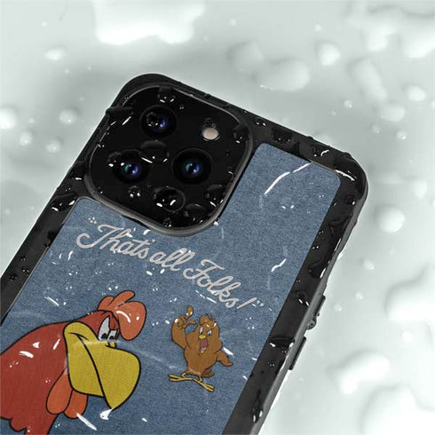 Looney Tunes Foghorn Leghorn Thats All Folks iPhone 14 Pro Max Waterproof Case