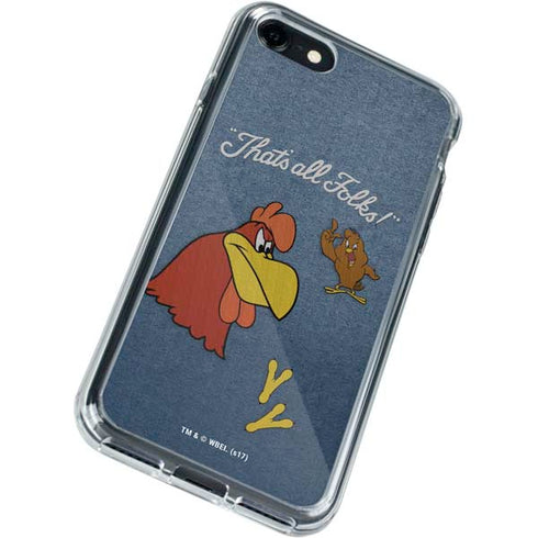 Looney Tunes Foghorn Leghorn Thats All Folks iPhone SE (2nd & 3rd Gen) Clear Case