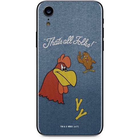 Looney Tunes Foghorn Leghorn Thats All Folks iPhone XR Skin
