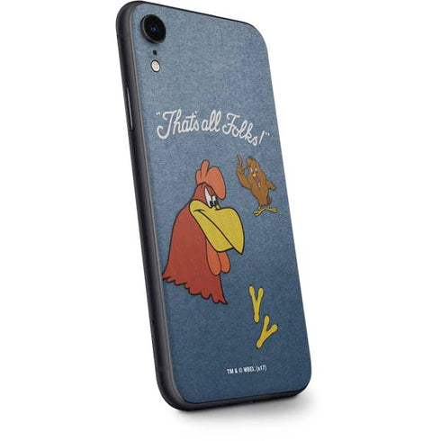 Looney Tunes Foghorn Leghorn Thats All Folks iPhone XR Skin