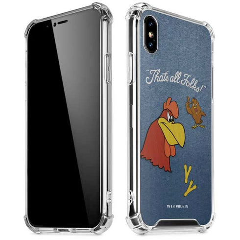 Looney Tunes Foghorn Leghorn Thats All Folks iPhone XS Max Clear Case
