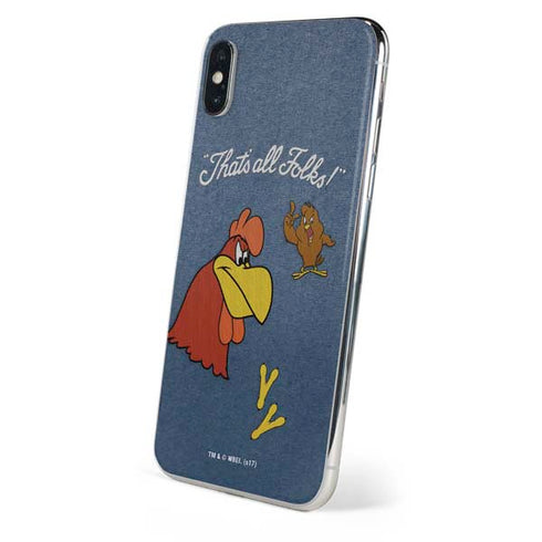 Looney Tunes Foghorn Leghorn Thats All Folks iPhone XS Skin