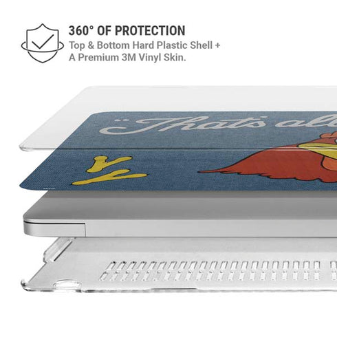 Looney Tunes Foghorn Leghorn Thats All Folks MacBook Pro 16in (2019-20) Case plus Skin