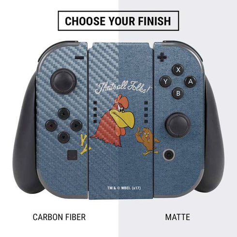 Looney Tunes Foghorn Leghorn Thats All Folks Nintendo Switch Bundle Skin