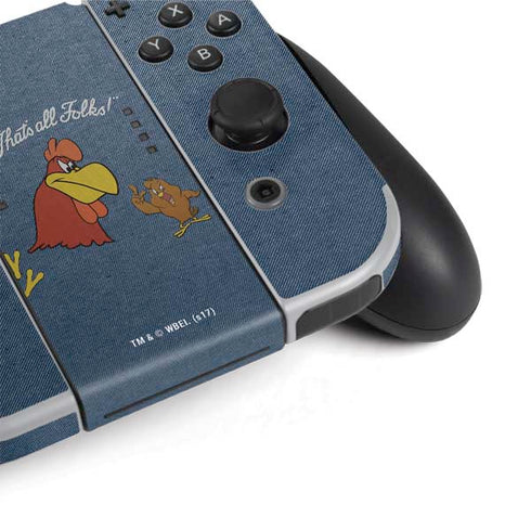 Looney Tunes Foghorn Leghorn Thats All Folks Nintendo Switch OLED (2021) Skin
