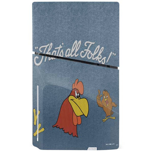 Looney Tunes Foghorn Leghorn Thats All Folks PS5 Slim Disk Bundle Skin