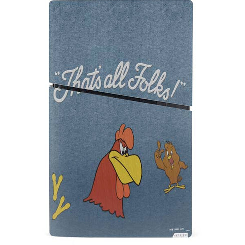 Looney Tunes Foghorn Leghorn Thats All Folks PS5 Slim Digital Edition Console Skin