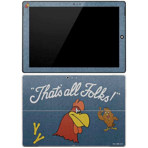 Looney Tunes Foghorn Leghorn Thats All Folks Surface Pro 3 Skin