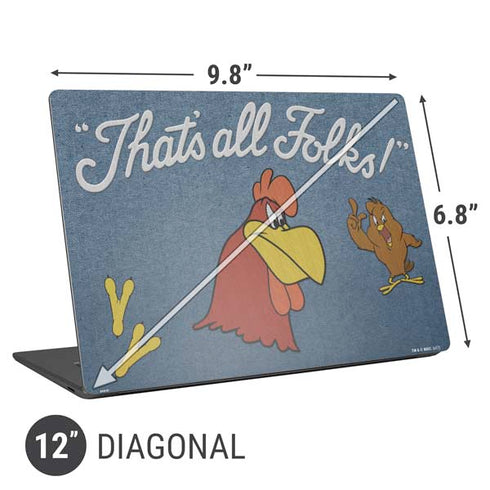 Looney Tunes Foghorn Leghorn Thats All Folks Universal Laptop 12in (9.8 x 6.8in) Skin