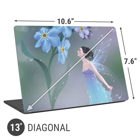Rachel Anderson Forget Me Not Universal Laptop 13in (10.6 x 7.6in) Skin