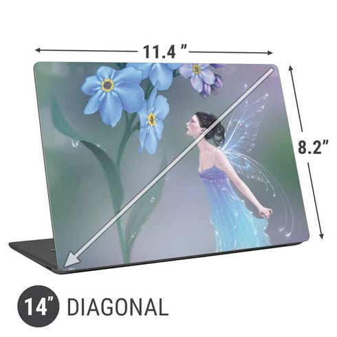 Rachel Anderson Forget Me Not Universal Laptop 14in (11.4 x 8.2in) Skin