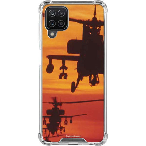 Four AH-64 Apache Helicopters Galaxy A12 Clear Case