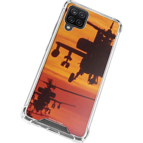 Four AH-64 Apache Helicopters Galaxy A12 Clear Case