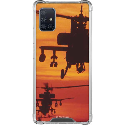 Four AH-64 Apache Helicopters Galaxy A51 5G Clear Case